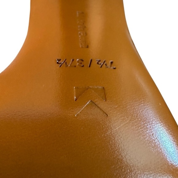 Mercedes Castillo Mildred PVC & Croc-Embossed Leather Tan and Brown Mules, 7.5 - Picture 11 of 15